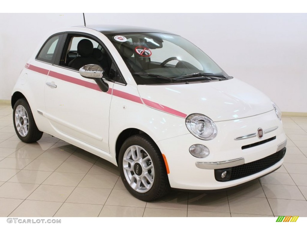 Bianco (White) 2012 Fiat 500 Pink Ribbon Limited Edition Exterior Photo #79466387