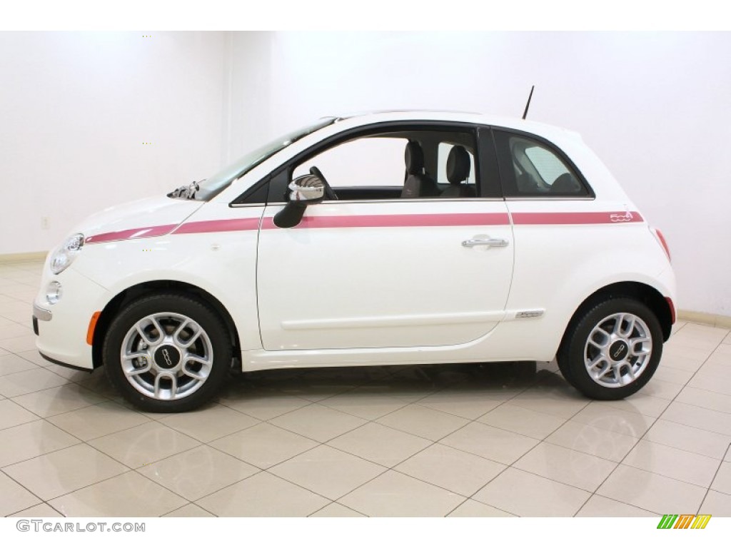 Bianco (White) 2012 Fiat 500 Pink Ribbon Limited Edition Exterior Photo #79466492