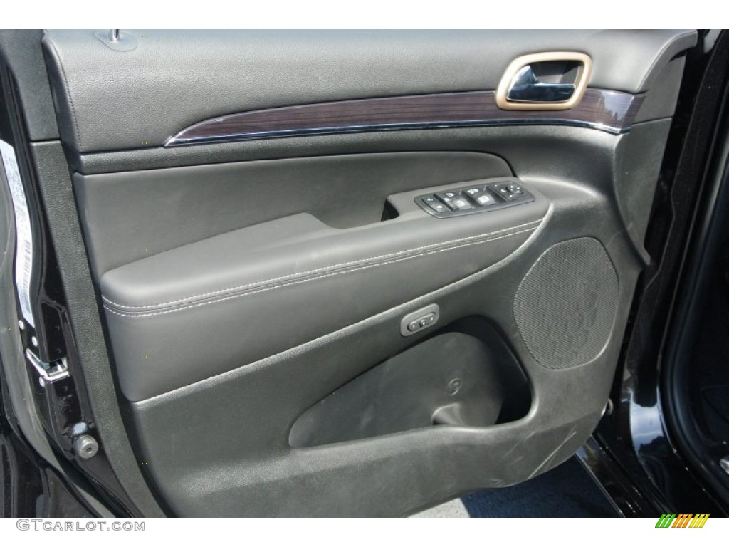 2014 Jeep Grand Cherokee Overland 4x4 Overland Morocco Black Door Panel Photo #79466600