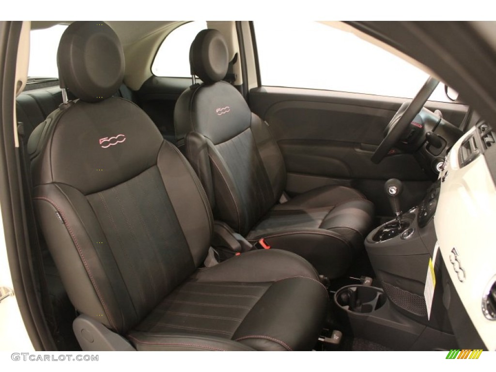 Pelle Nera/Nera (Black/Black) Interior 2012 Fiat 500 Pink Ribbon Limited Edition Photo #79466744