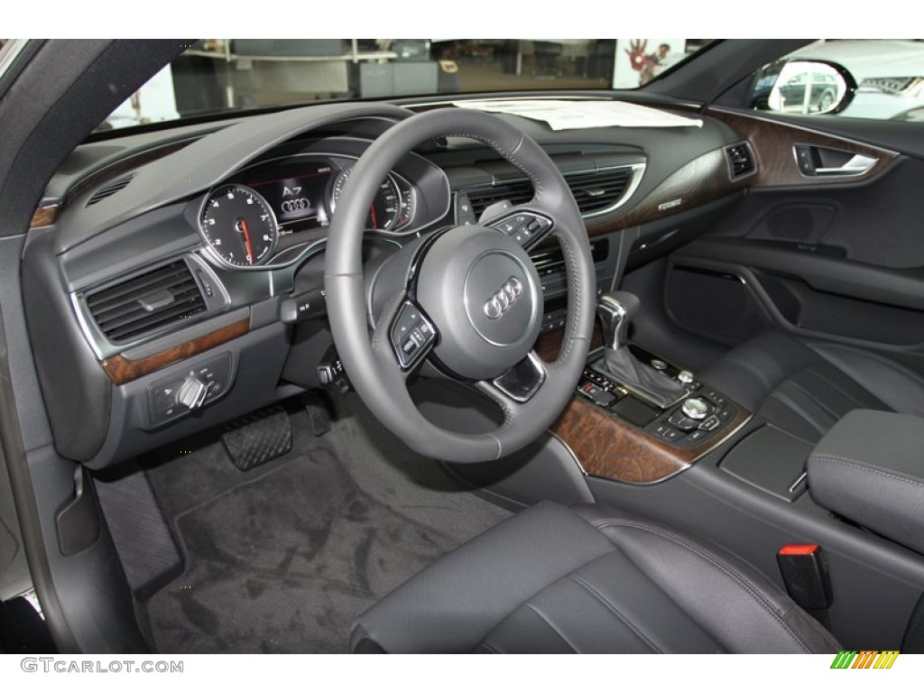 Black Interior 2013 Audi A7 3.0T quattro Prestige Photo #79466804