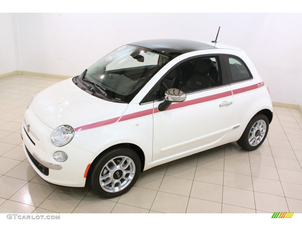 Bianco (White) 2012 Fiat 500 Pink Ribbon Limited Edition Exterior Photo #79466923