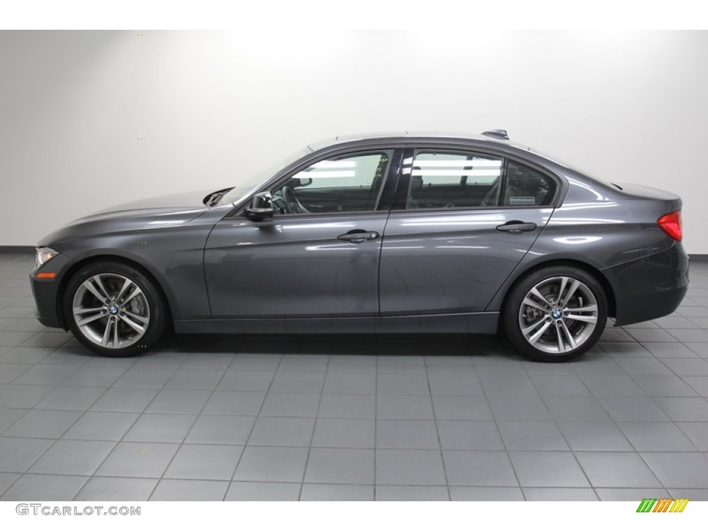 2012 3 Series 335i Sedan - Mineral Grey Metallic / Black/Red Highlight photo #2