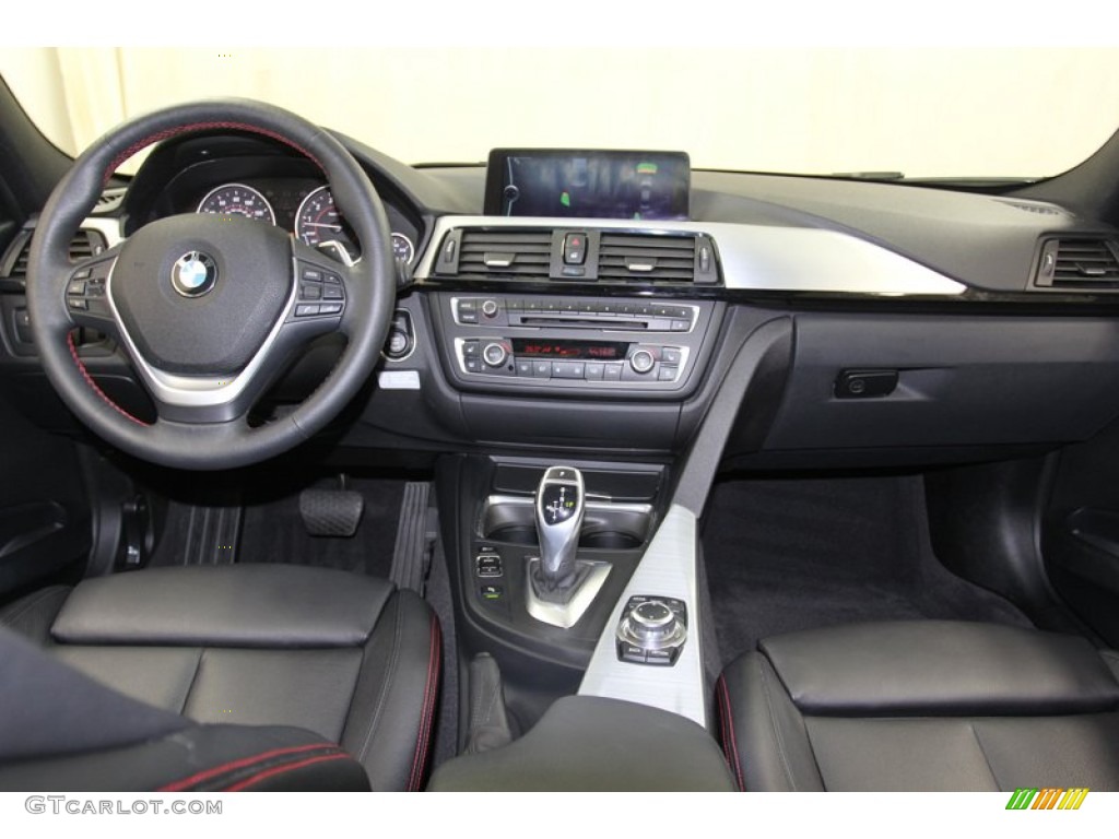 2012 BMW 3 Series 335i Sedan Black/Red Highlight Dashboard Photo #79467113