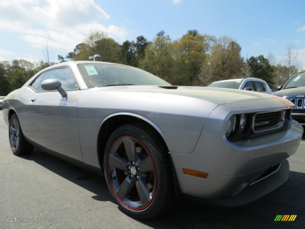 2013 Challenger Rallye Redline - Billet Silver Metallic / Radar Red/Dark Slate Gray photo #4