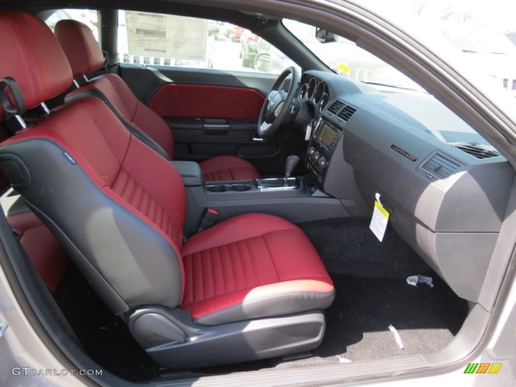 2013 Challenger Rallye Redline - Billet Silver Metallic / Radar Red/Dark Slate Gray photo #9