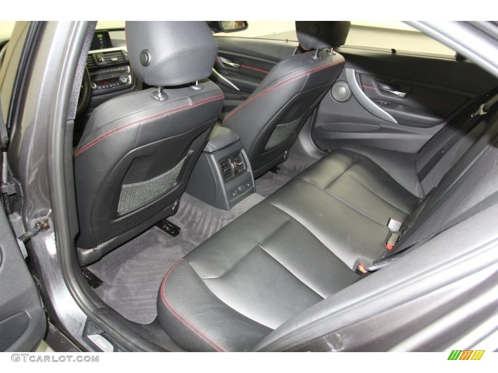 Black/Red Highlight Interior 2012 BMW 3 Series 335i Sedan Photo #79467530