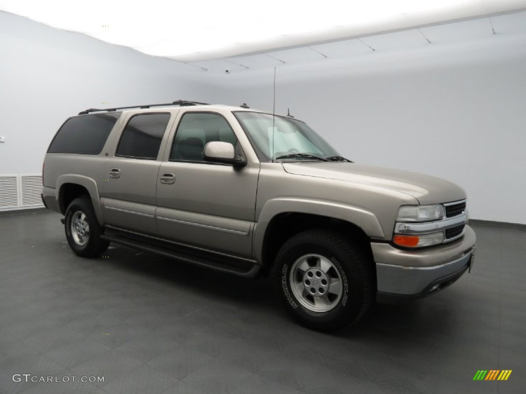 2003 Suburban 1500 LT - Sandalwood Metallic / Tan/Neutral photo #2