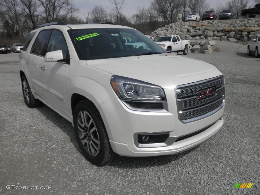 2013 Acadia Denali AWD - White Diamond Tricoat / Ebony photo #2