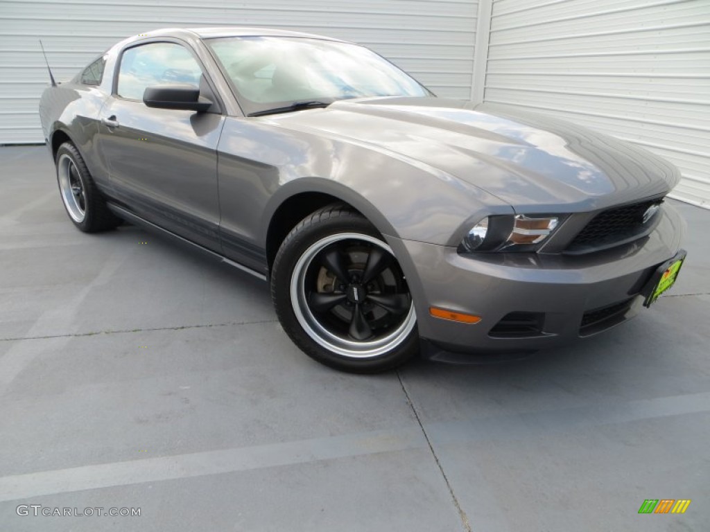 2010 Mustang V6 Coupe - Sterling Grey Metallic / Stone photo #1