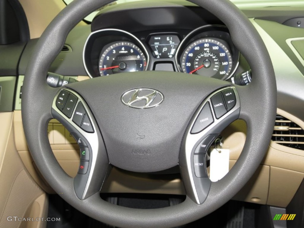 2013 Elantra GLS - Desert Bronze / Beige photo #4