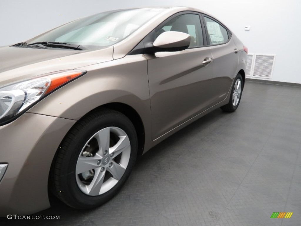 2013 Elantra GLS - Desert Bronze / Beige photo #5