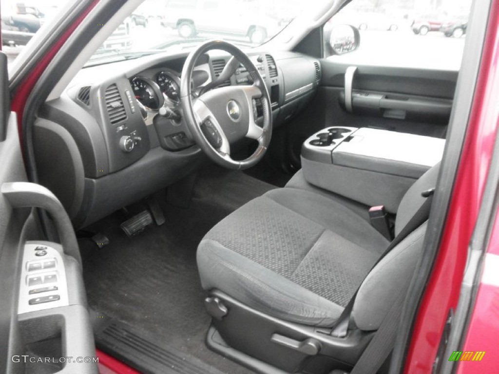 Ebony Black Interior 2007 Chevrolet Silverado 1500 LT Z71 Extended Cab 4x4 Photo #79471904