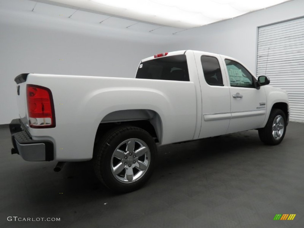 2013 Sierra 1500 SLE Extended Cab - Summit White / Ebony photo #2