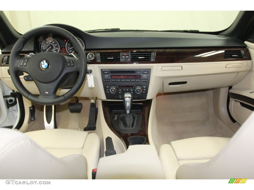 2012 BMW 3 Series 328i Convertible Cream Beige Dashboard Photo #79472261