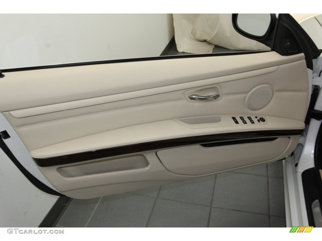 2012 BMW 3 Series 328i Convertible Cream Beige Door Panel Photo #79472491