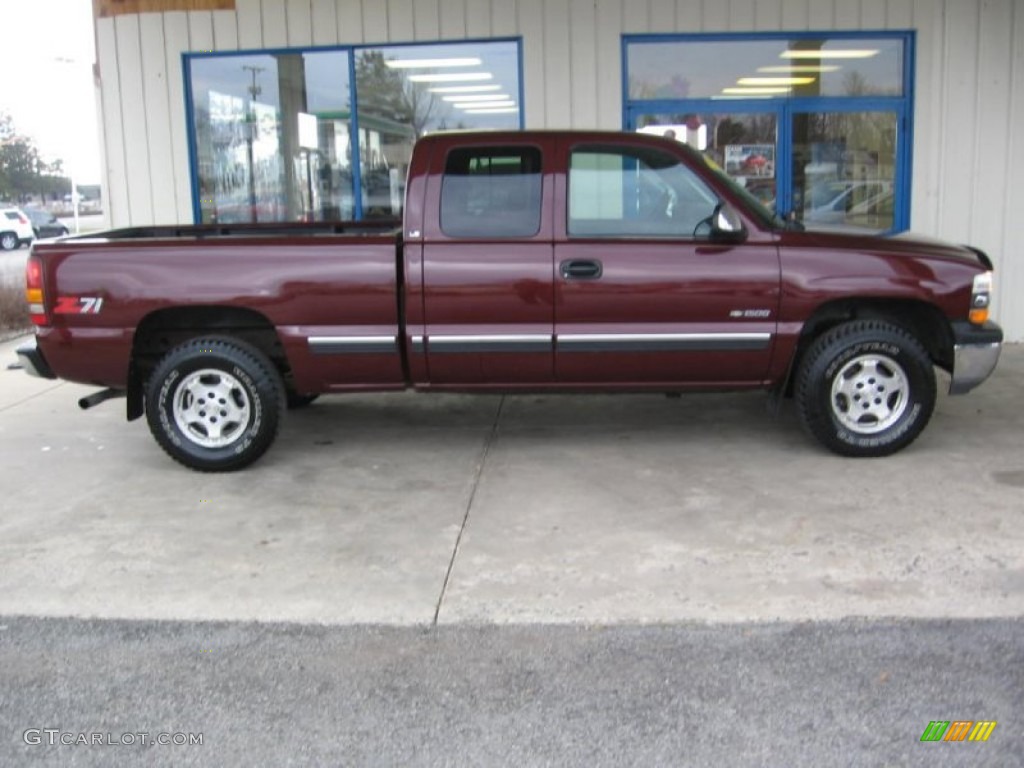 1999 Silverado 1500 Z71 Extended Cab 4x4 - Dark Carmine Red Metallic / Graphite photo #2