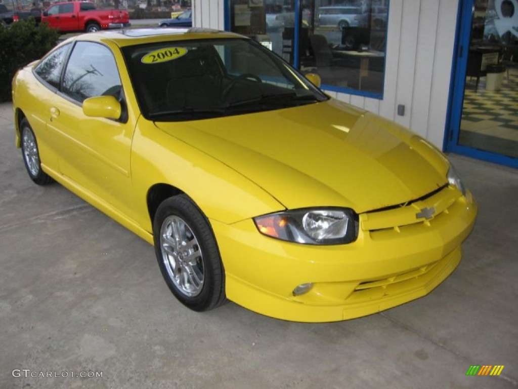 2004 Cavalier LS Sport Coupe - Rally Yellow / Graphite photo #1