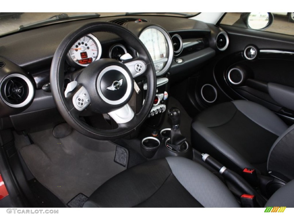 Grey/Carbon Black Interior 2007 Mini Cooper Hardtop Photo #79477940