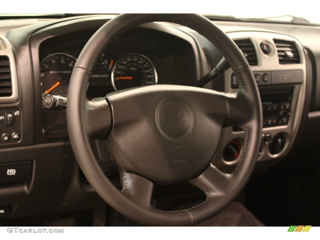 2008 Chevrolet Colorado LT Extended Cab 4x4 Ebony Steering Wheel Photo #79478104