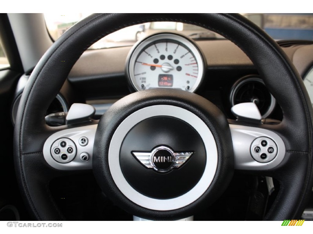 2007 Mini Cooper Hardtop Grey/Carbon Black Steering Wheel Photo #79478124
