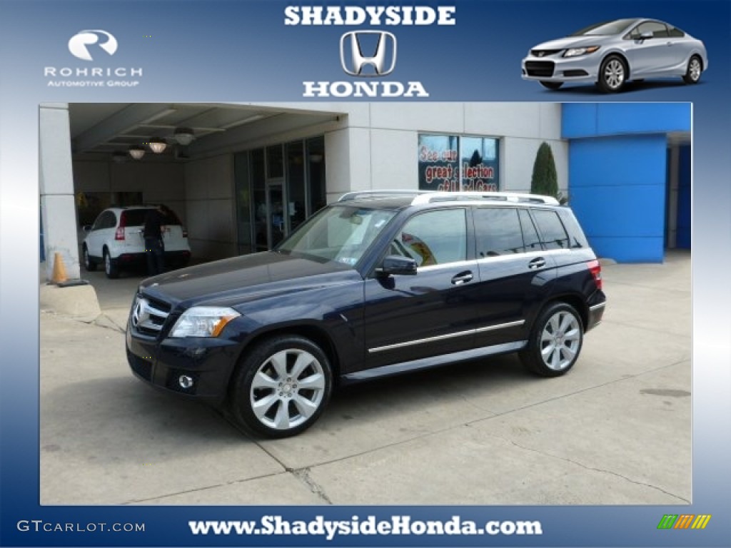 2010 GLK 350 4Matic - Capri Blue Metallic / Almond/Black photo #1