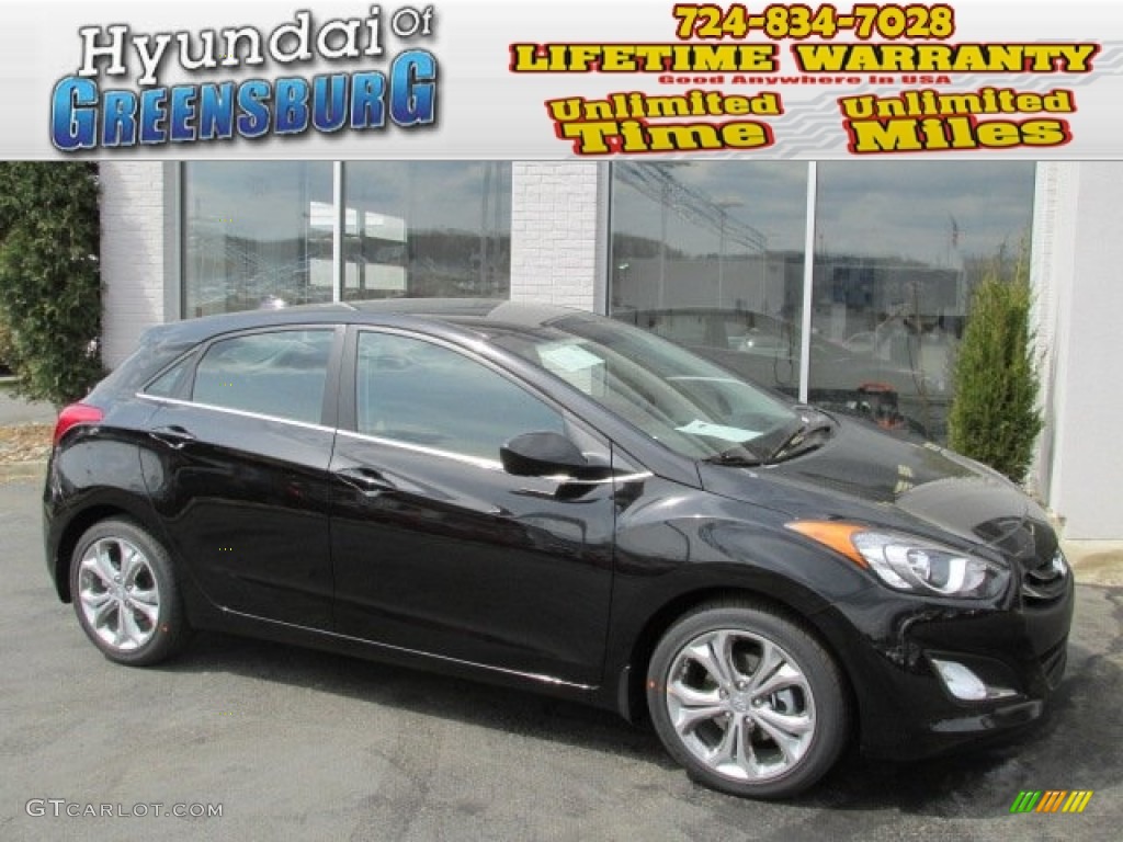 2013 Elantra GT - Black Noir Pearl / Black photo #1