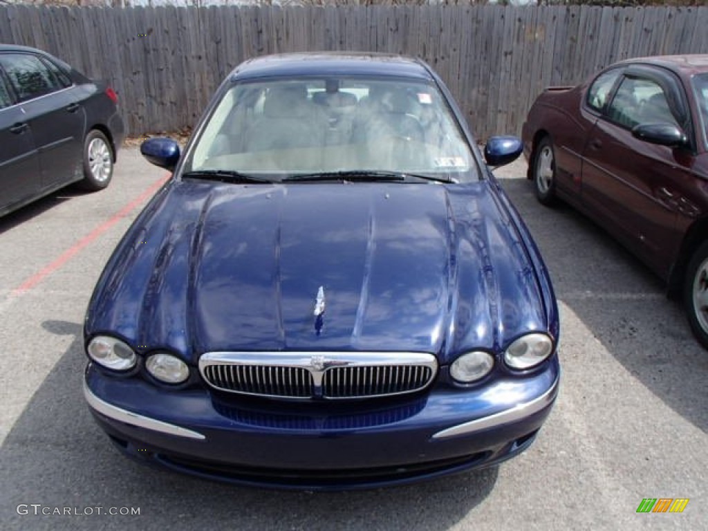 2004 X-Type 3.0 - Pacific Blue Metallic / Ivory photo #2