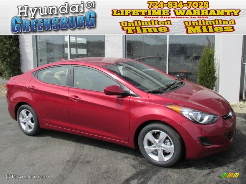 2013 Elantra GLS - Sparkling Ruby / Beige photo #1
