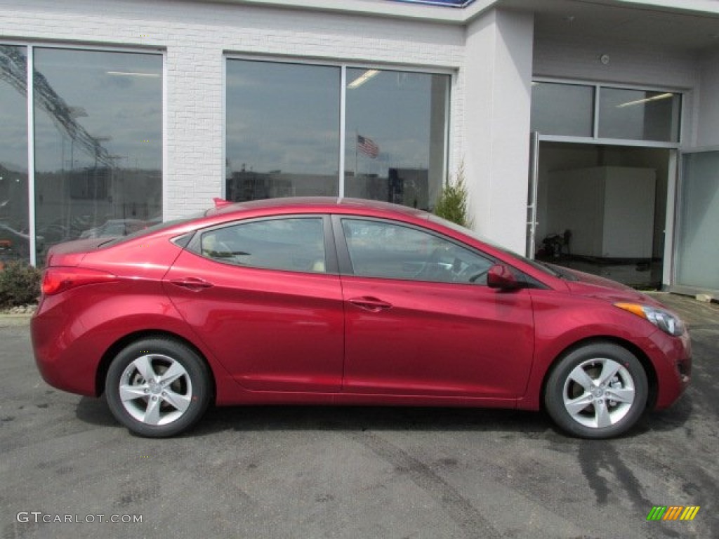 2013 Elantra GLS - Sparkling Ruby / Beige photo #2