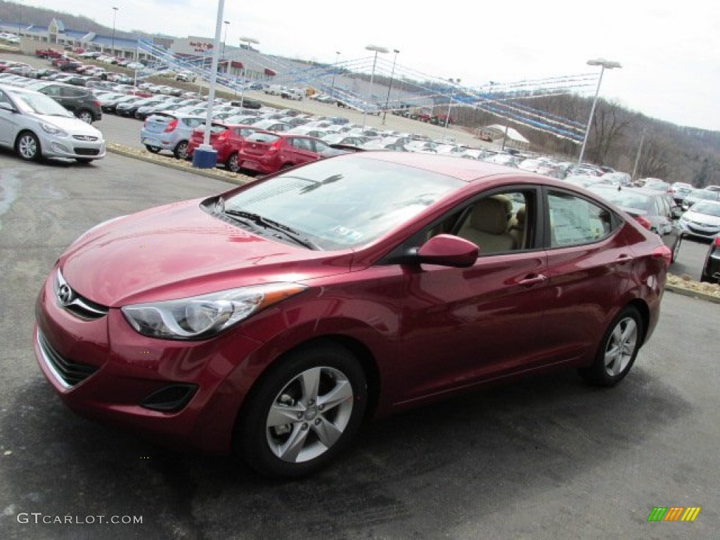 2013 Elantra GLS - Sparkling Ruby / Beige photo #3