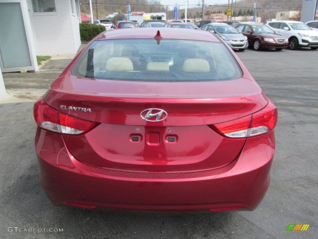 2013 Elantra GLS - Sparkling Ruby / Beige photo #4