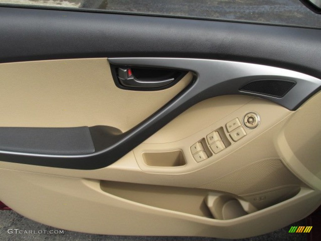 2013 Elantra GLS - Sparkling Ruby / Beige photo #7