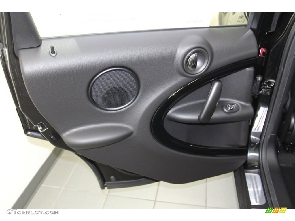 2013 Mini Cooper S Countryman ALL4 AWD Carbon Black Door Panel Photo #79480770