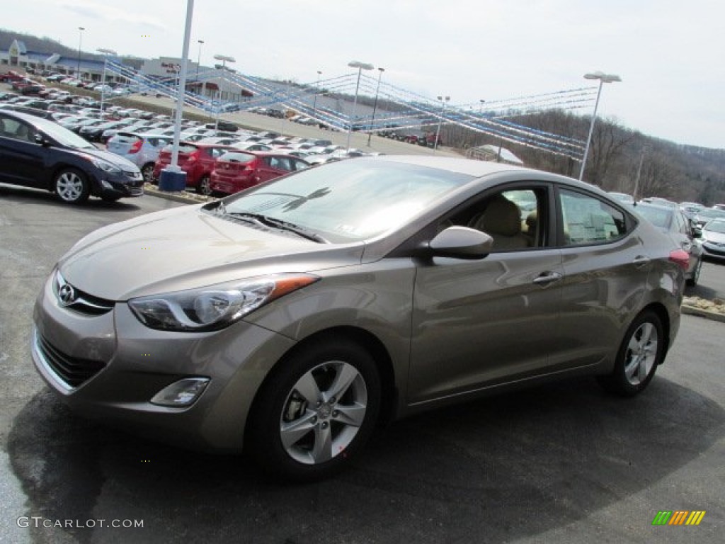 2013 Elantra GLS - Desert Bronze / Beige photo #3