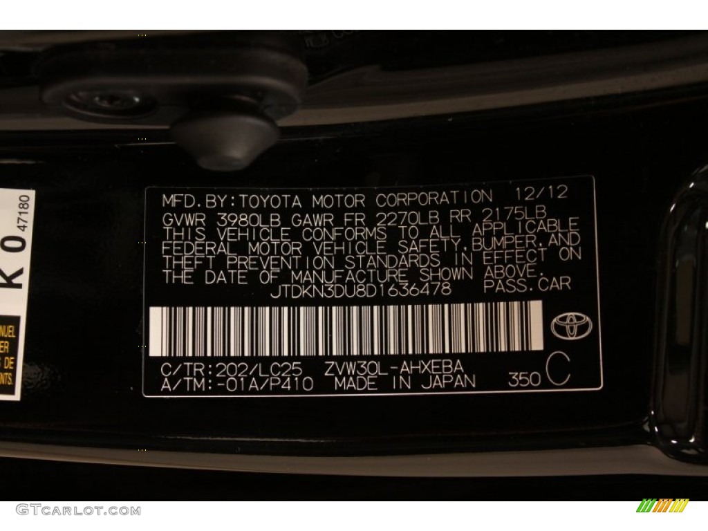 2013 Prius Persona Series Hybrid - Black / Dark Gray photo #25