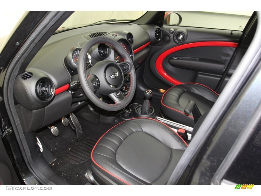 Championship Lounge Leather/Red Piping Interior 2013 Mini Cooper John Cooper Works Countryman All4 AWD Photo #79481606