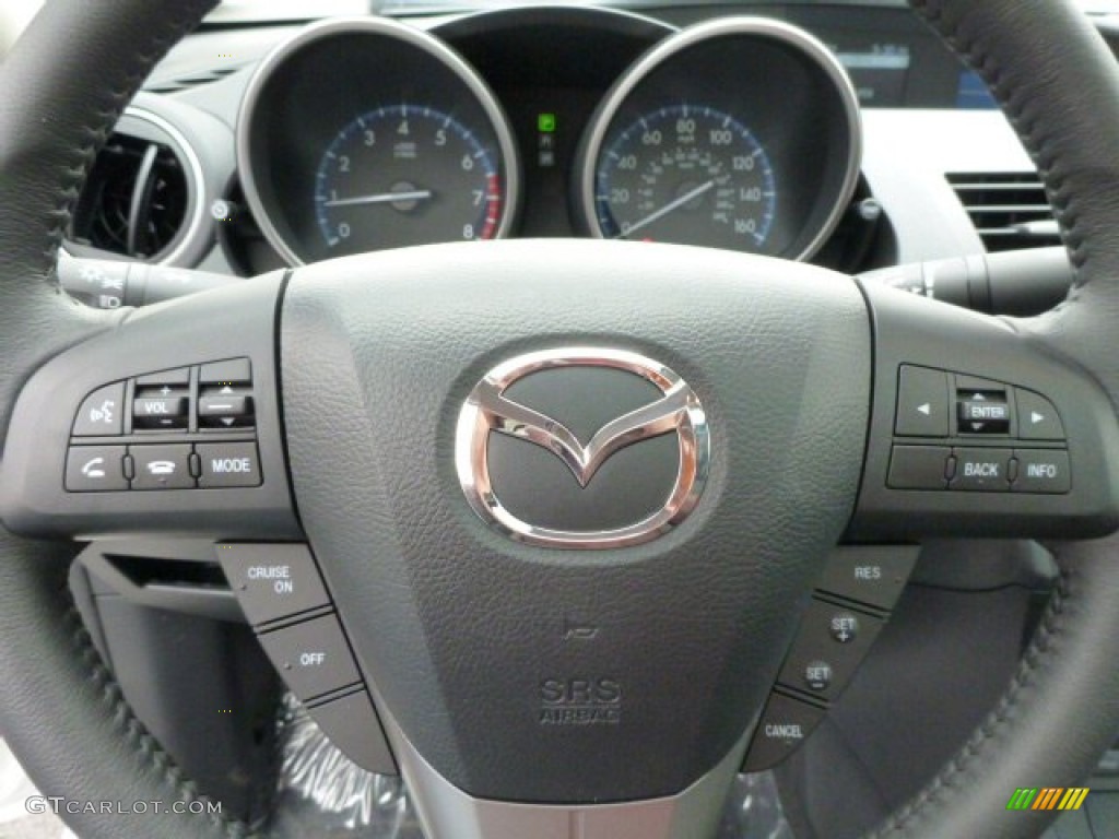 2013 Mazda MAZDA3 i Touring 4 Door Black Steering Wheel Photo #79481609