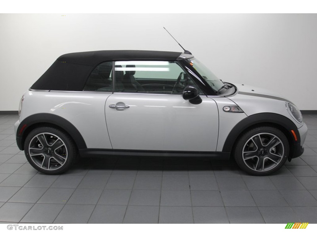 White Silver Metallic 2013 Mini Cooper S Convertible Exterior Photo #79483380