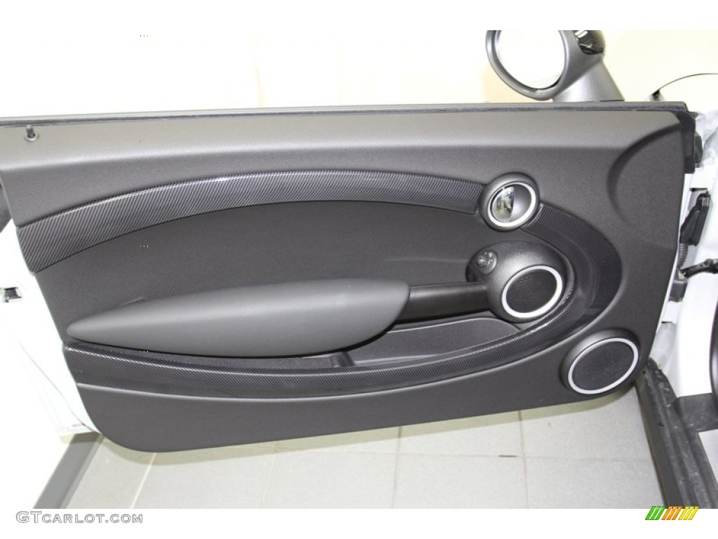 2013 Mini Cooper S Convertible Carbon Black Door Panel Photo #79483550