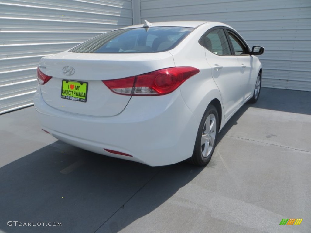 2013 Elantra GLS - Shimmering White / Beige photo #4