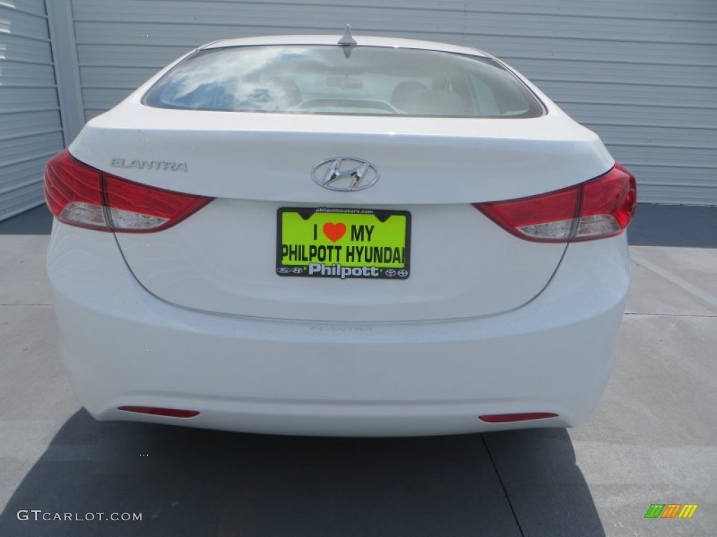 2013 Elantra GLS - Shimmering White / Beige photo #5