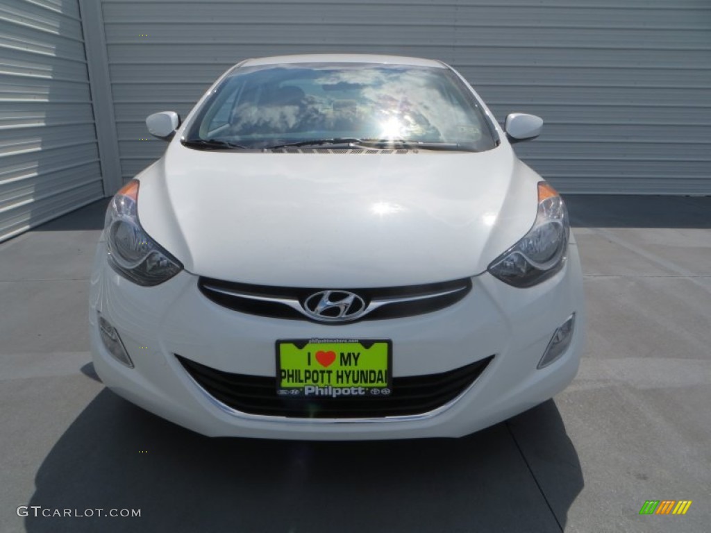 2013 Elantra GLS - Shimmering White / Beige photo #9