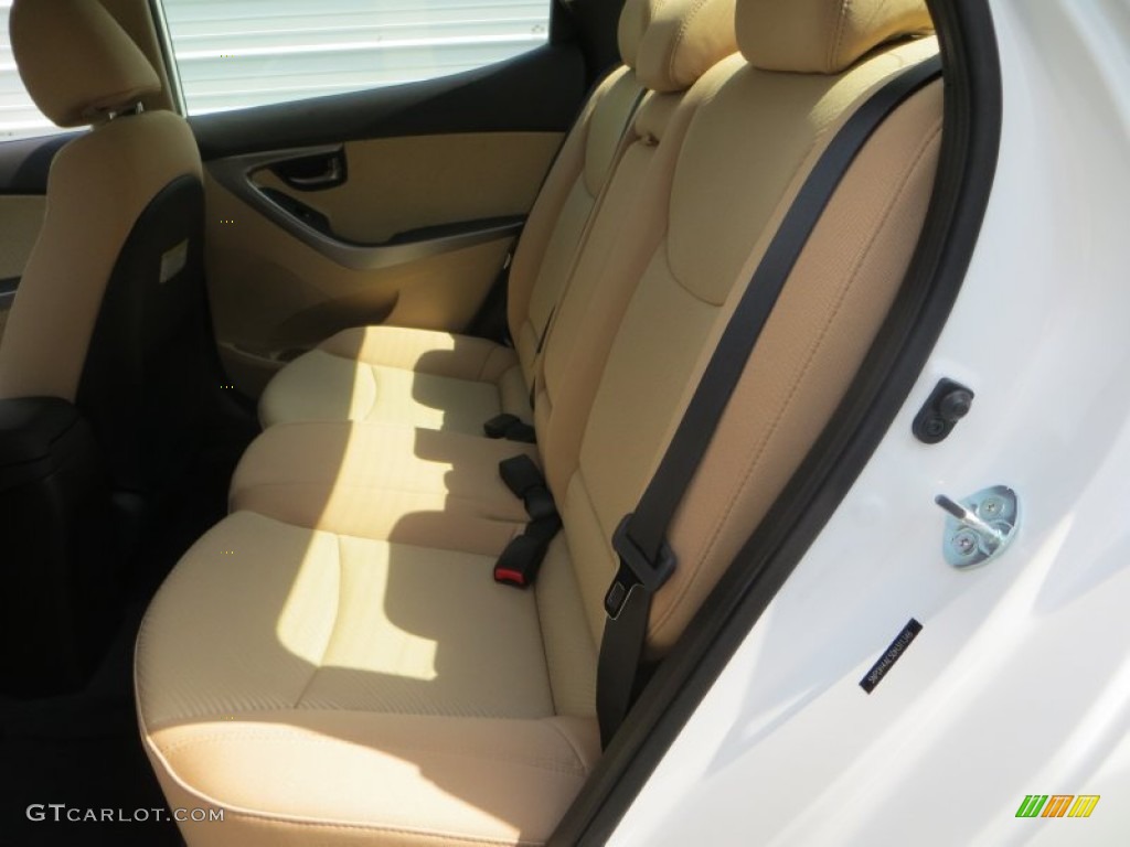 2013 Elantra GLS - Shimmering White / Beige photo #19