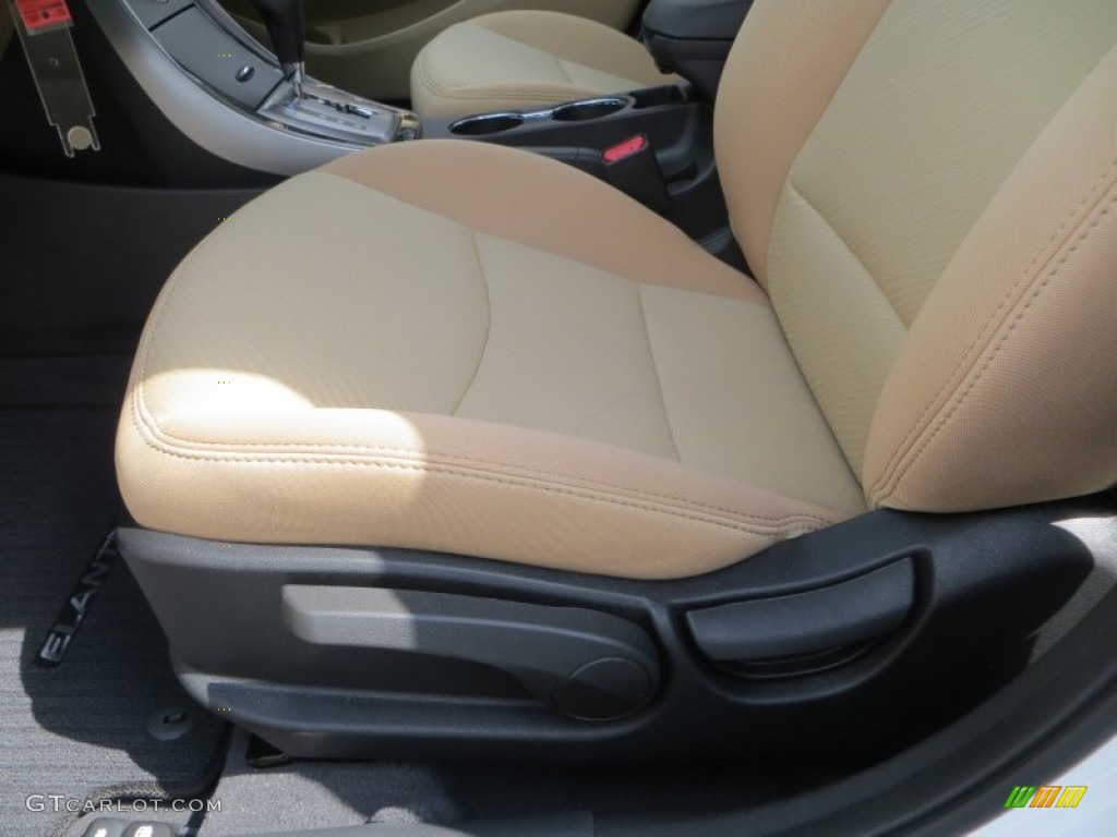 2013 Elantra GLS - Shimmering White / Beige photo #22