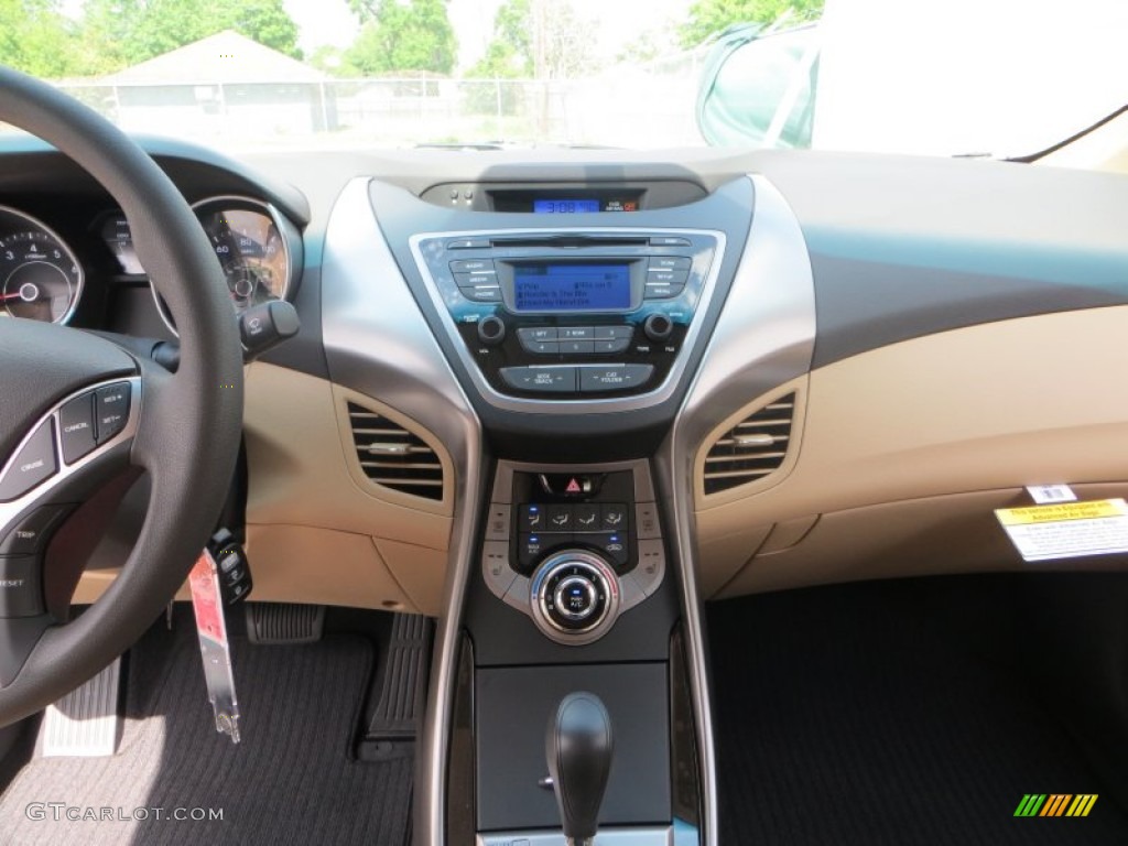 2013 Elantra GLS - Shimmering White / Beige photo #24