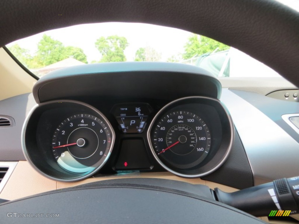 2013 Elantra GLS - Shimmering White / Beige photo #29