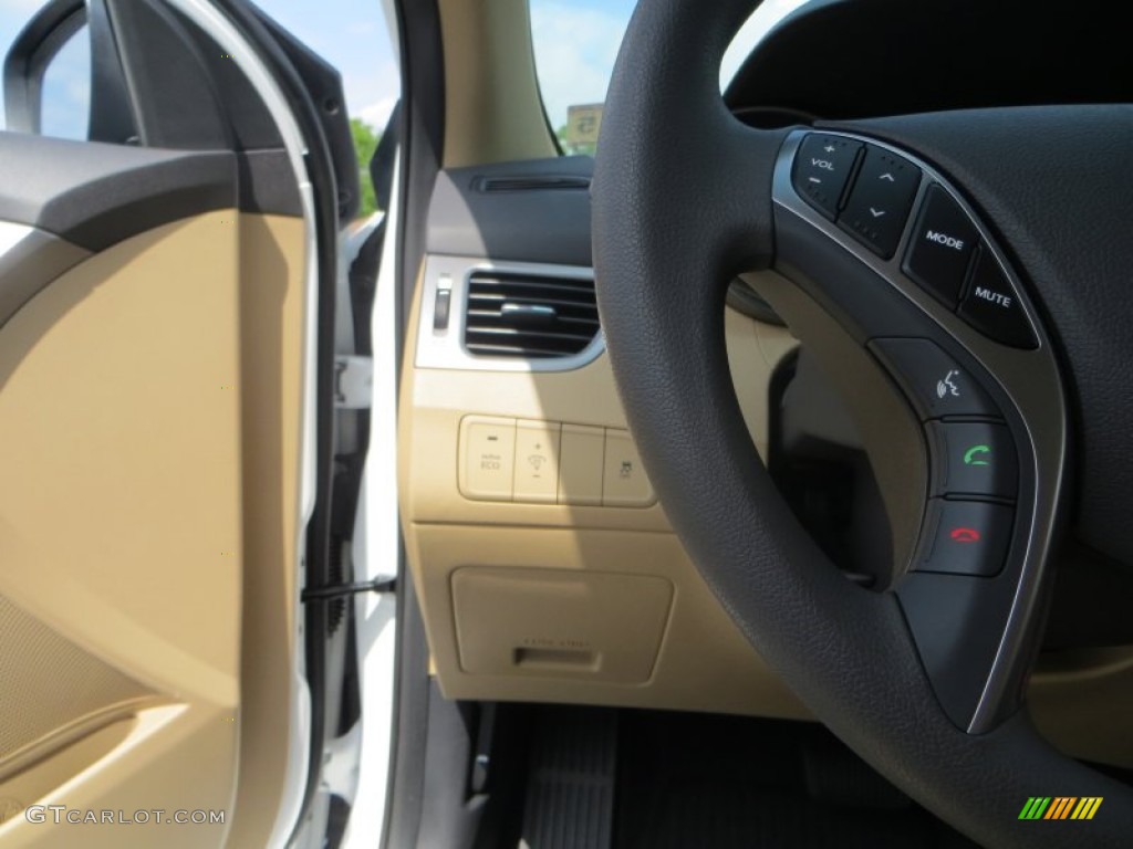 2013 Elantra GLS - Shimmering White / Beige photo #30