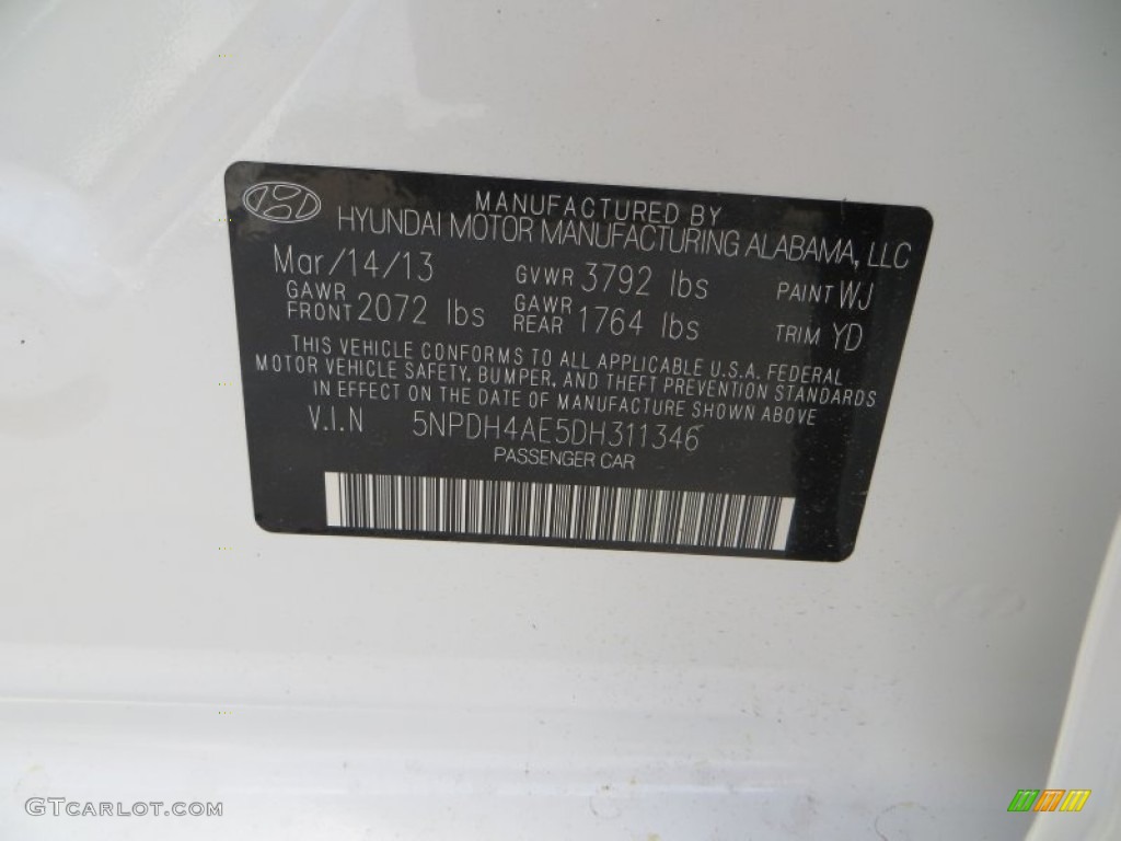2013 Elantra GLS - Shimmering White / Beige photo #31