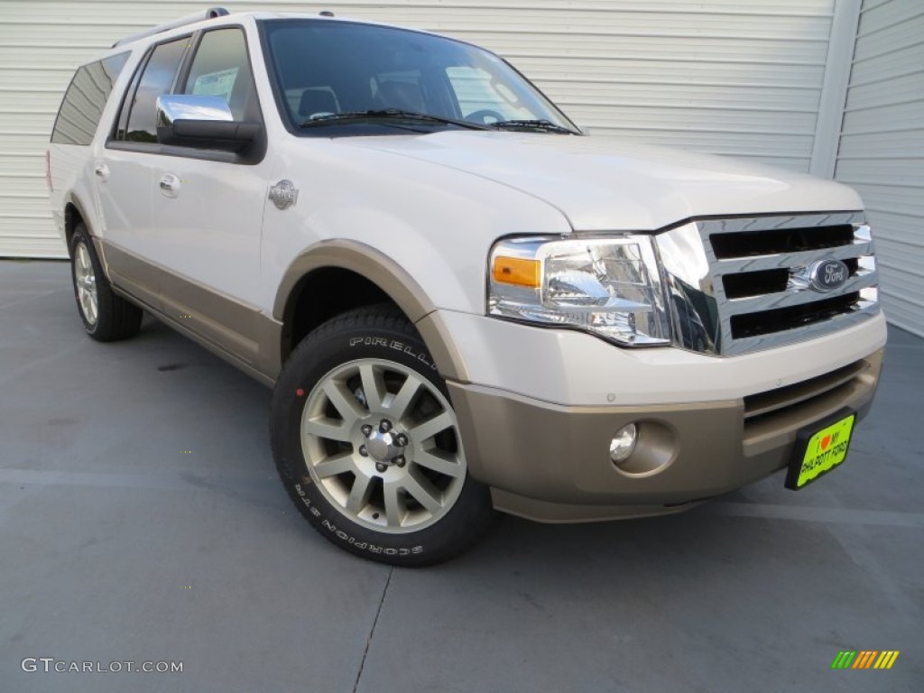 2013 Expedition EL King Ranch - White Platinum Tri-Coat / King Ranch Charcoal Black/Chaparral Leather photo #1